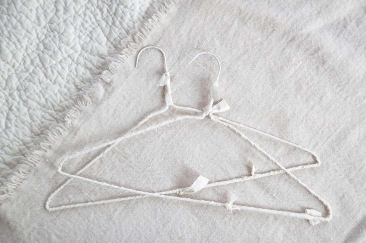 DIY Closet Makeover with Muslin Wrapped Hangers, finished, Remodelista